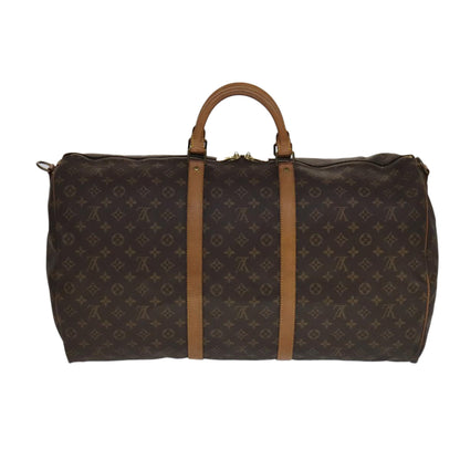 Louis Vuitton Keepall Bandoulière 60, Brown, Canvas, travel