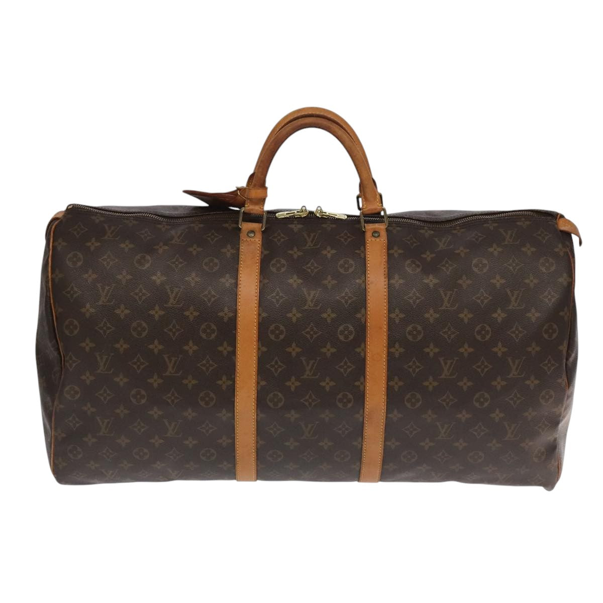 Louis Vuitton Keepall 60, Brown, Canvas, travel