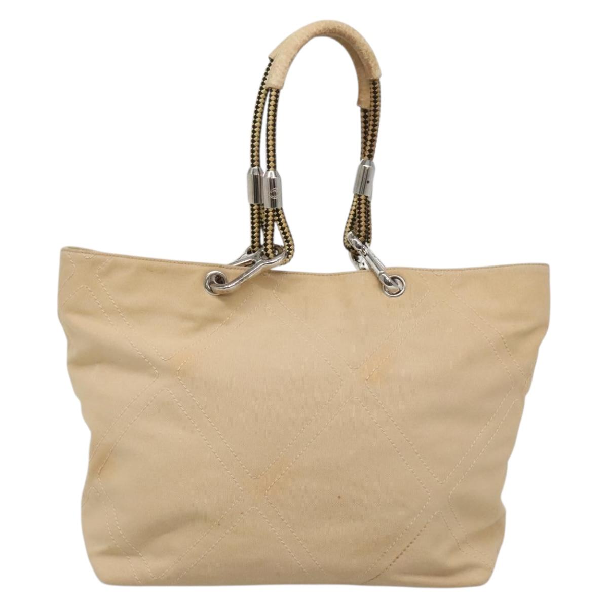Chanel Numero 5, Beige, Canvas, tote
