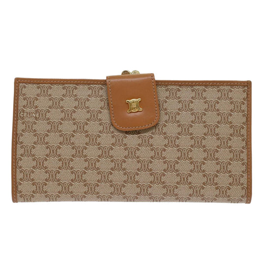 Céline Macadam, Beige, Canvas, wallet