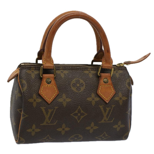 Louis Vuitton Mini speedy, Brown, Canvas, handbag