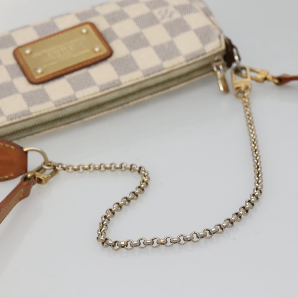 Louis Vuitton Eva, White, Canvas, shoulder