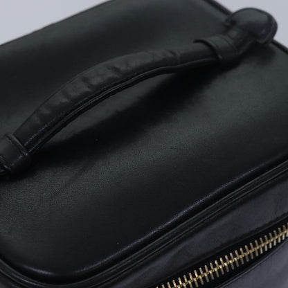 Chanel Vanity, Black, Leather, clutch