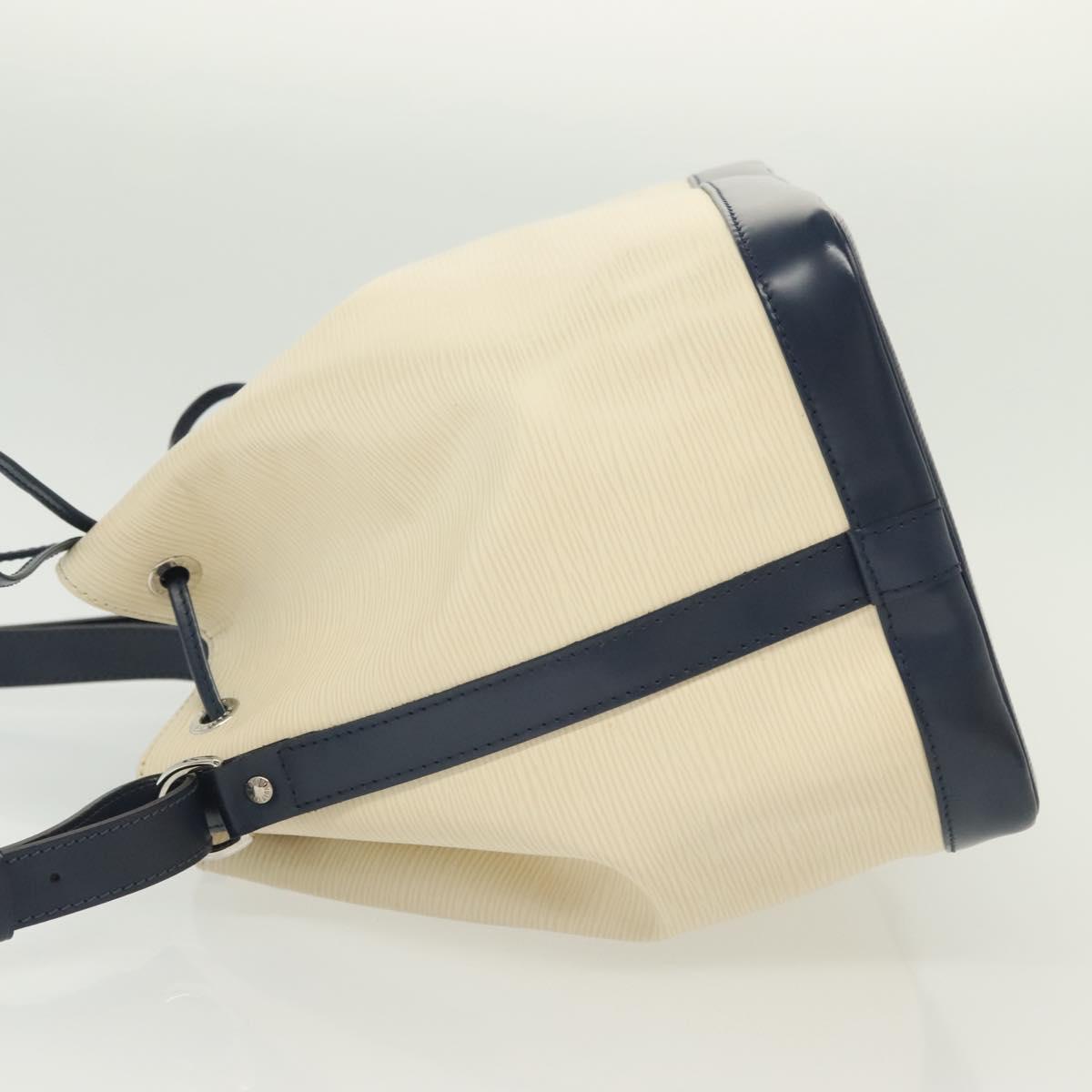 Louis Vuitton Petit Noé, White, Leather, shoulder