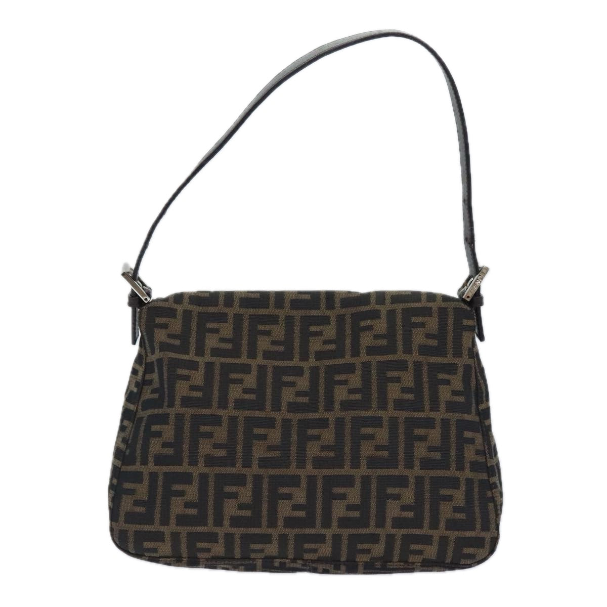 Fendi Mamma Baguette, Brown, Canvas, shoulder