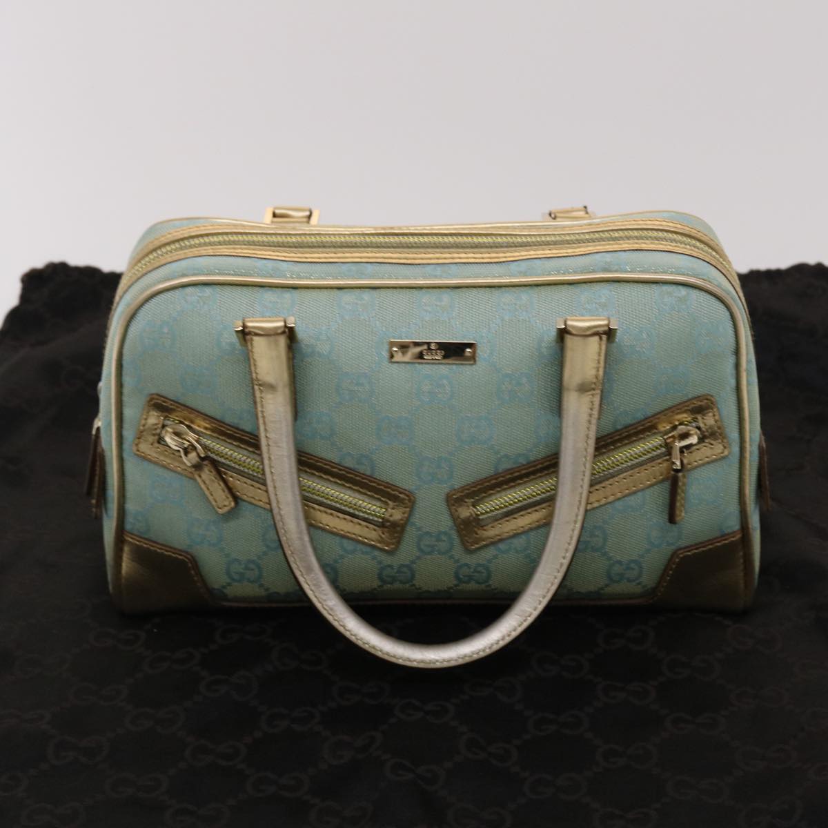 Gucci --, Blue, Canvas, handbag