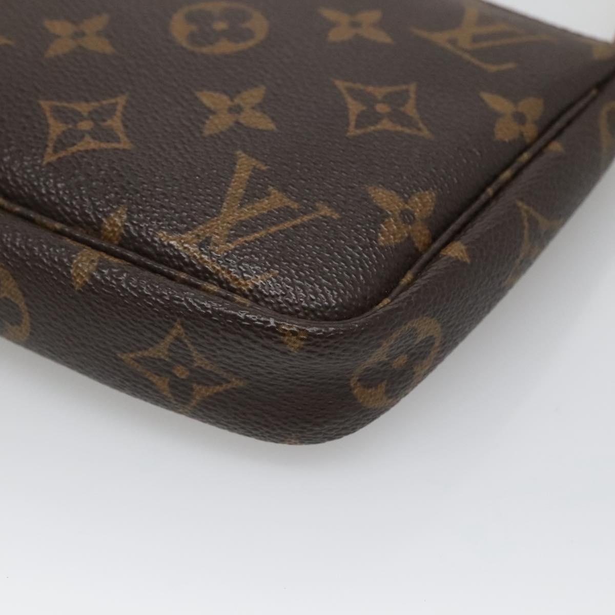 Louis Vuitton Pochette Accessoire, Brown, Canvas, clutch