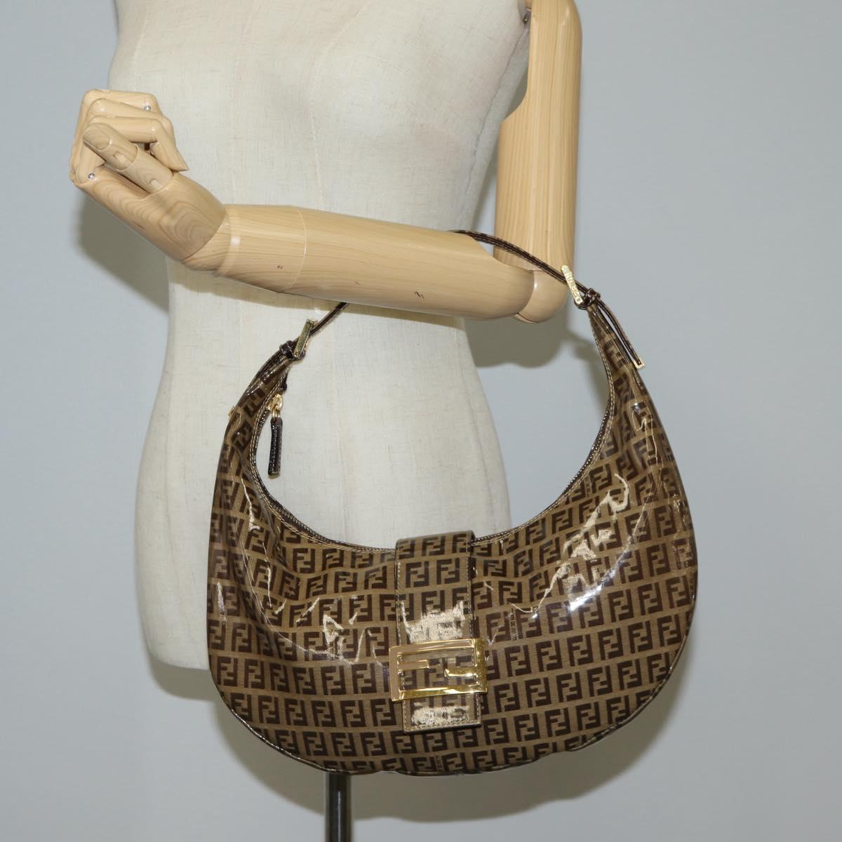 Fendi Zucchino, Brown, Canvas, handbag