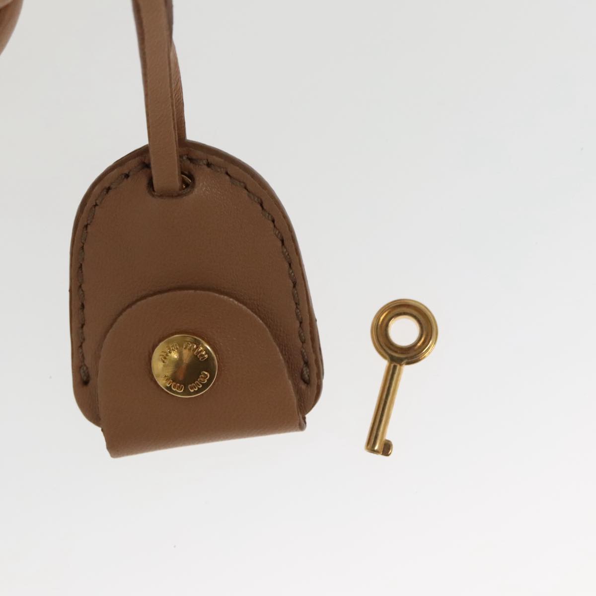 Miu Miu Matelassé, Brown, Leather, handbag