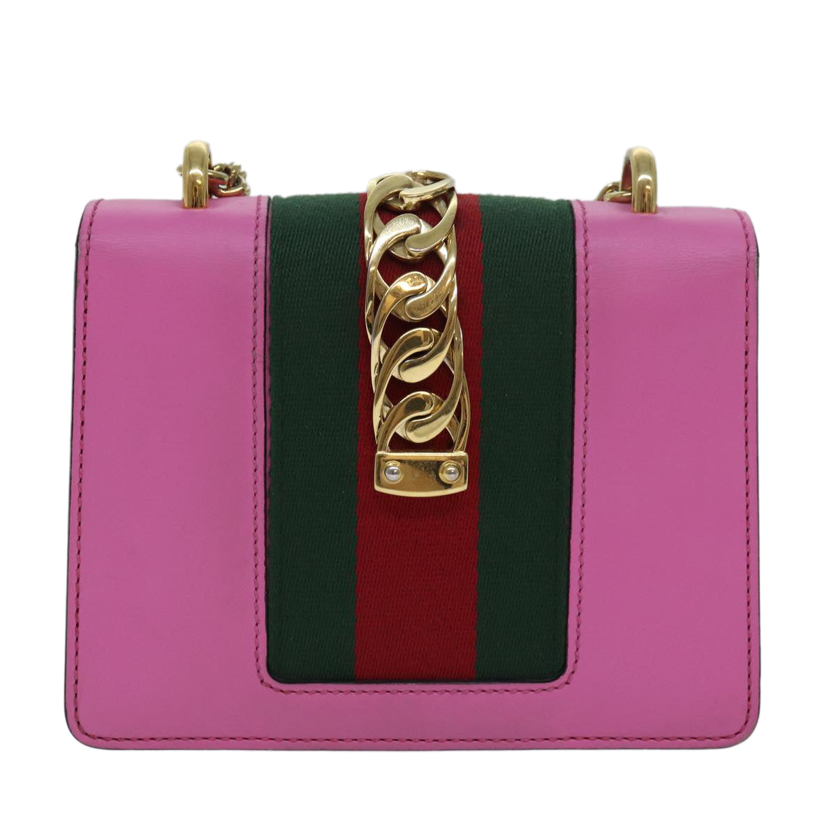 Gucci Sylvie, Pink, Leather, shoulder