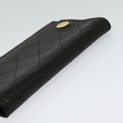 Chanel Wallet On Chain, Black, Leather, wallet