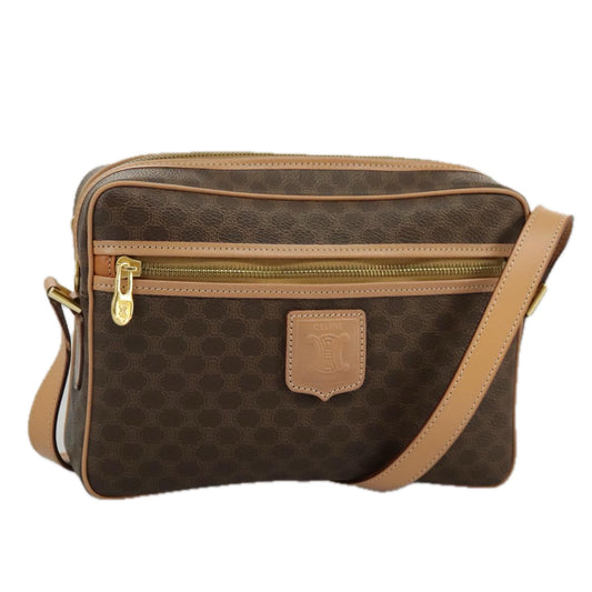 Céline Triomphe, Brown, Canvas, shoulder