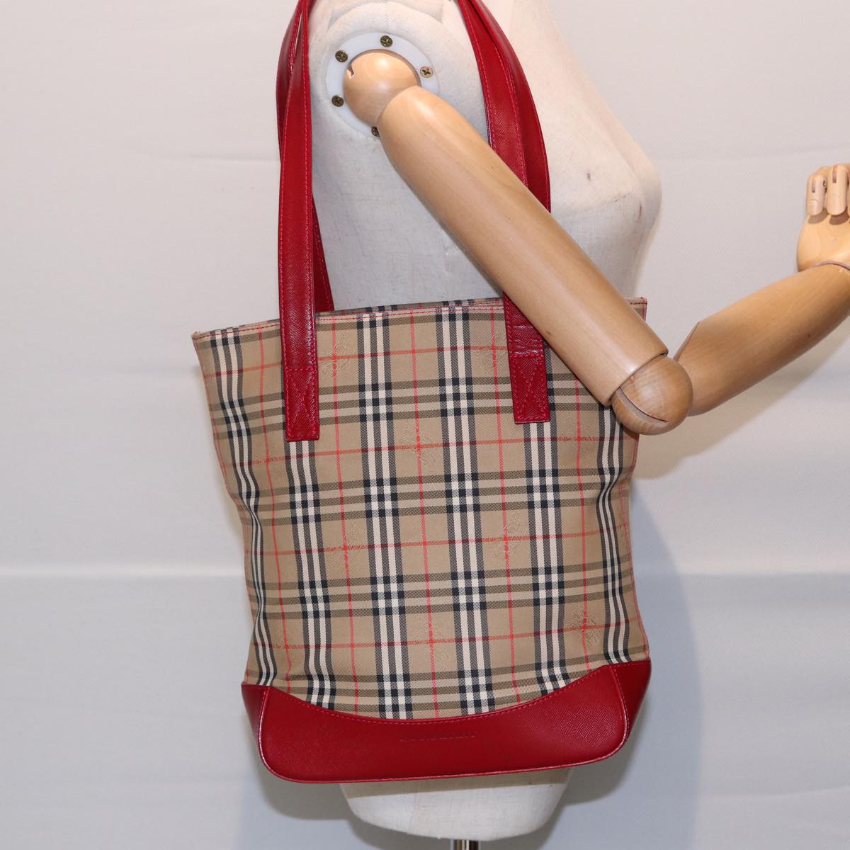 Burberry Nova Check, Beige, Canvas, tote