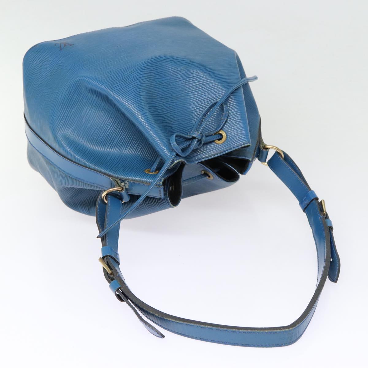 Louis Vuitton Noé, Blue, Leather, shoulder