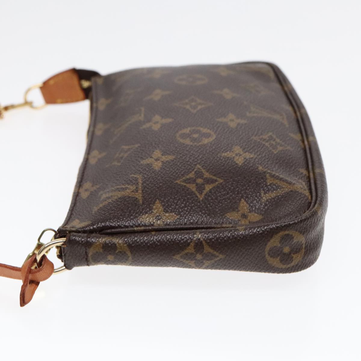 Louis Vuitton Pochette Accessoire, Brown, Canvas, clutch