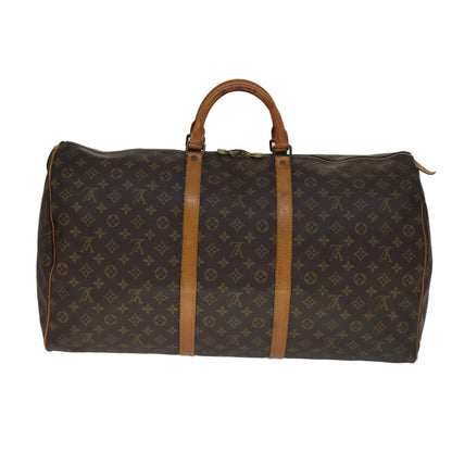 Louis Vuitton Keepall 60, Brown, Canvas, travel