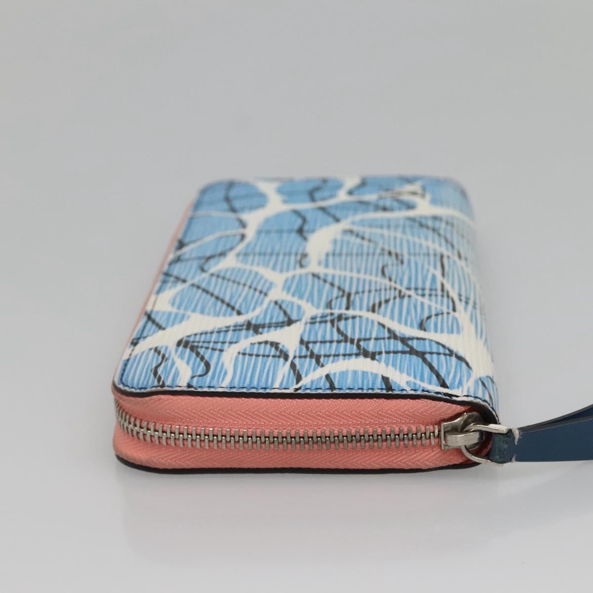 Louis Vuitton Portefeuille zippy, Blue, Leather, wallet