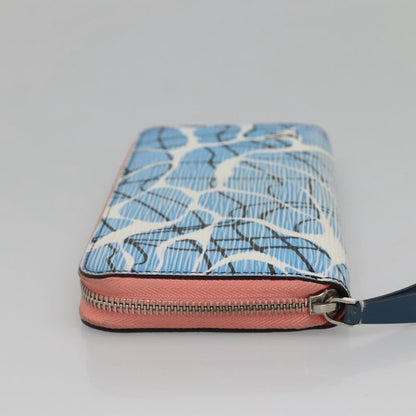 Louis Vuitton Portefeuille zippy, Blue, Leather, wallet