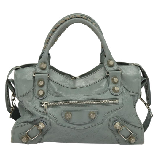 Balenciaga City, GRAY, Leather, handbag