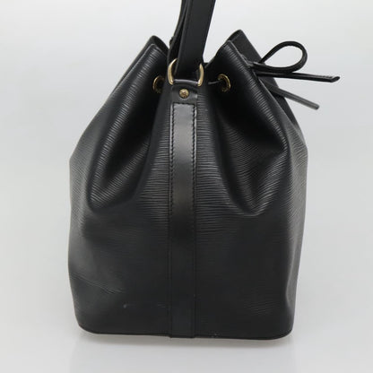 Louis Vuitton Petit Noé, Black, Leather, shoulder