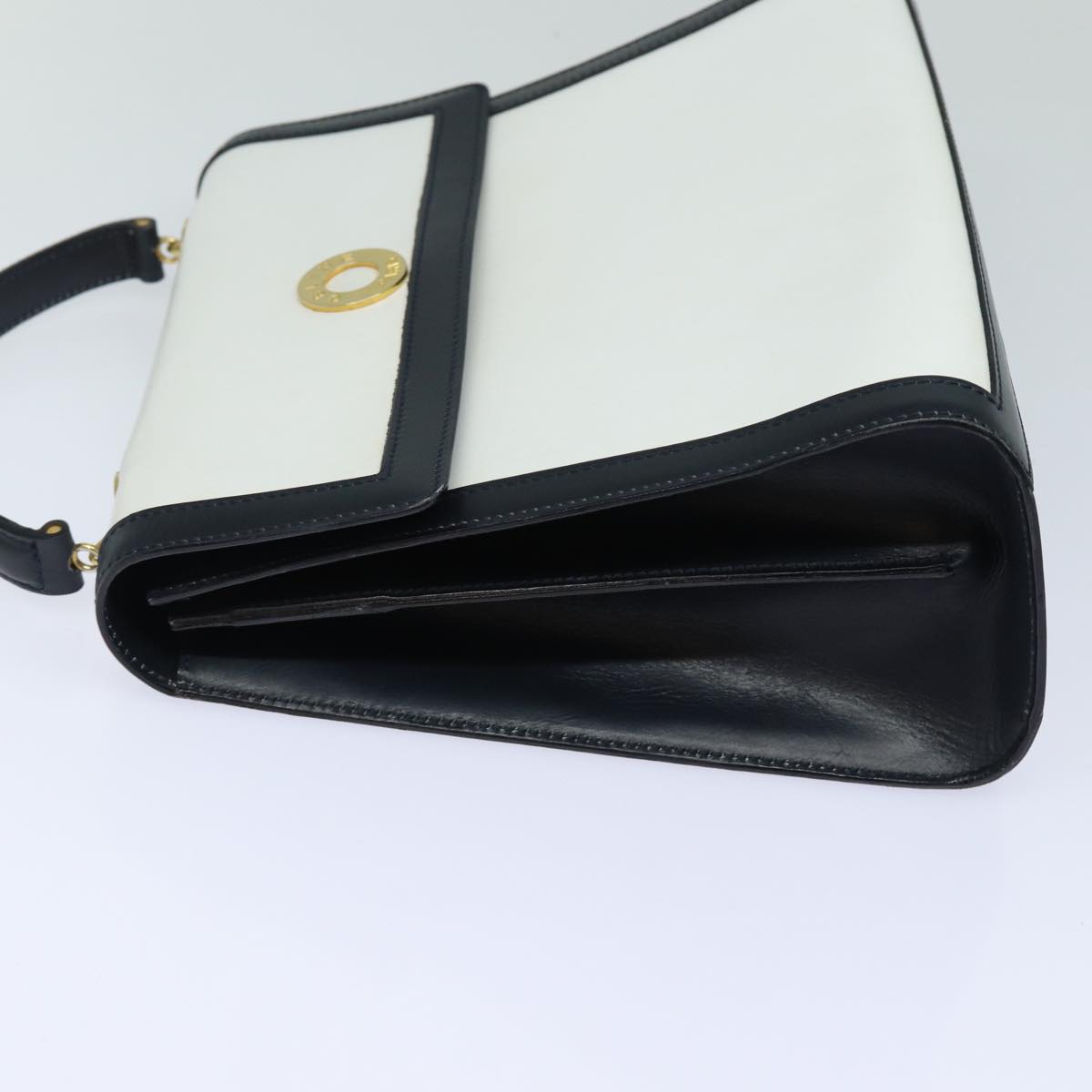 Celine Handbag Leather, WHITE, LEATHER, Handbag