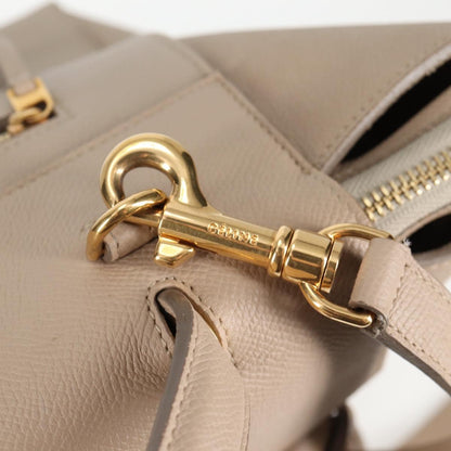 Céline Belt, Beige, Leather, handbag