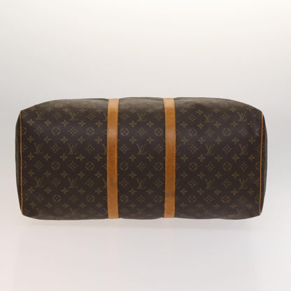 Louis Vuitton Keepall 55, Brown, Canvas, travel
