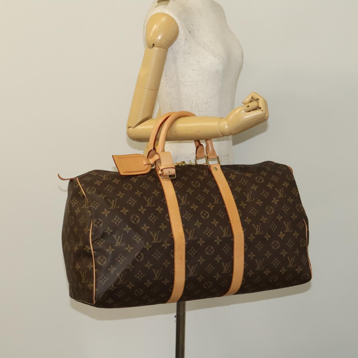 Louis Vuitton Keepall 50, Brown, Canvas, travel