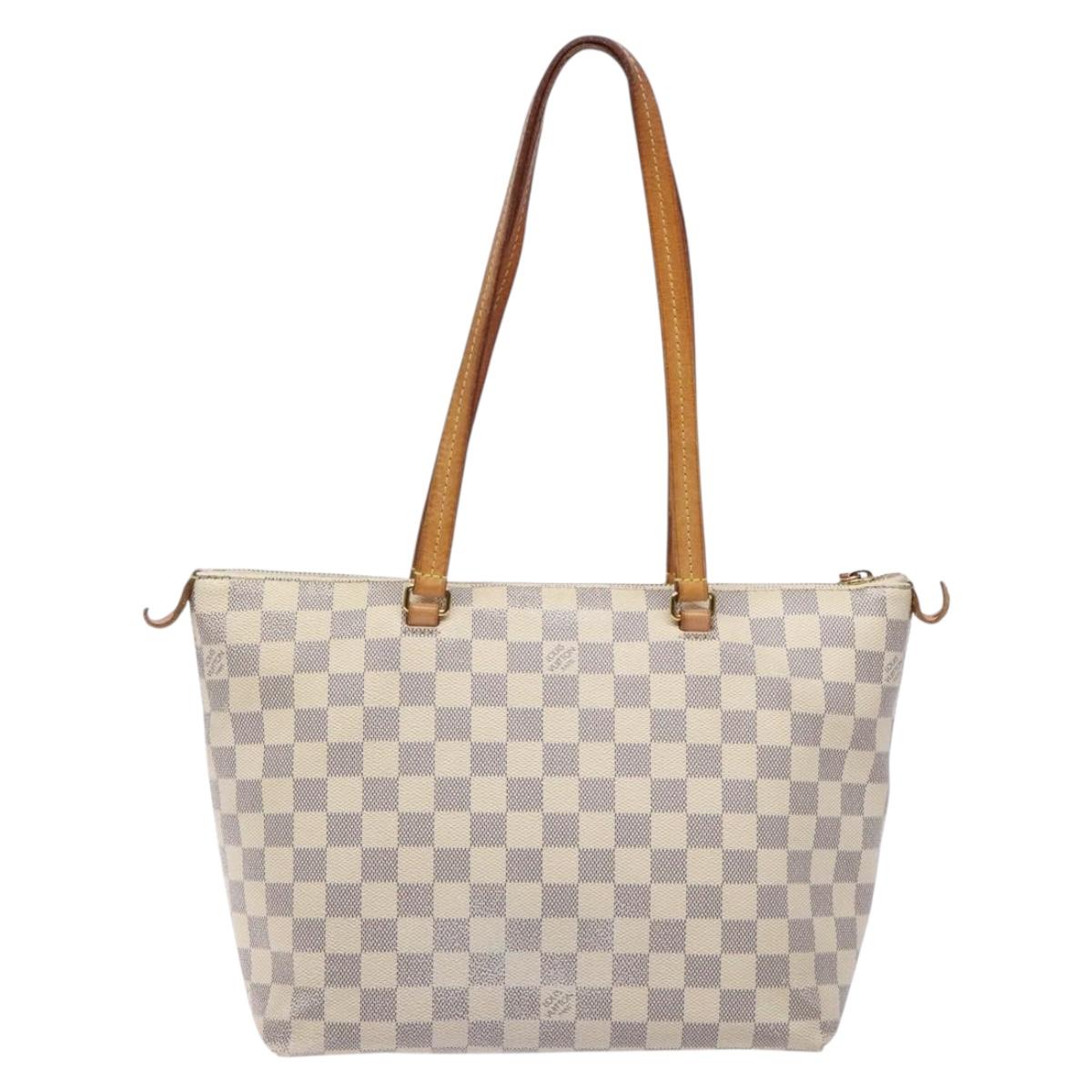 Louis Vuitton Lena PM, White, Canvas, shoulder