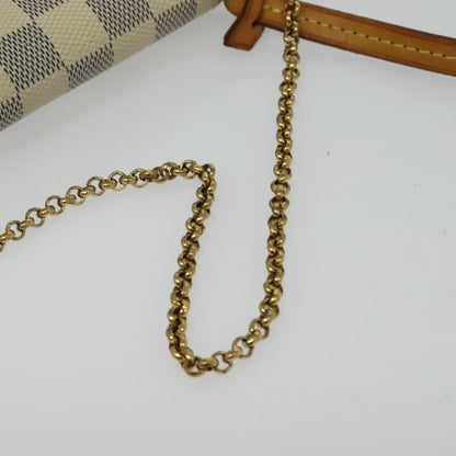 Louis Vuitton Favorite, White, Canvas, shoulder