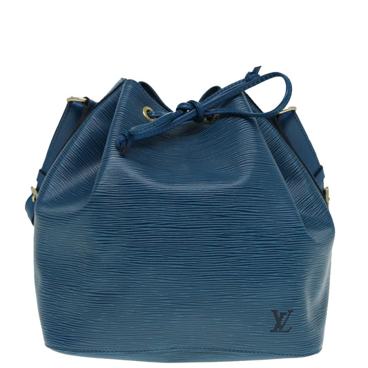 Louis Vuitton Noe, Blue, Leather, shoulder