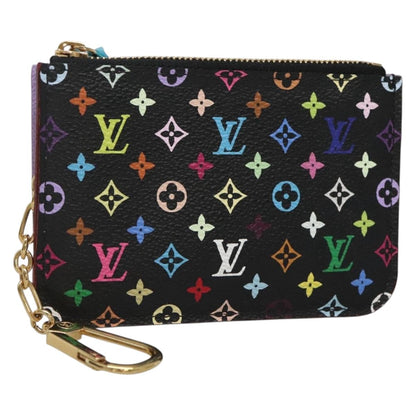 Louis Vuitton Pochette Clés, Black, Canvas, wallet