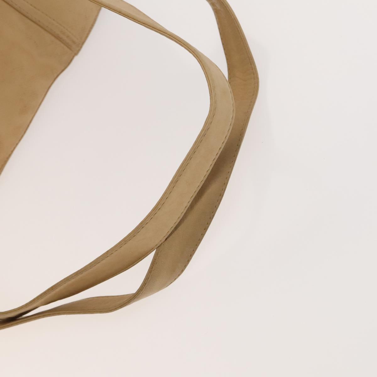 Chanel Cc, Beige, Leather, backpack