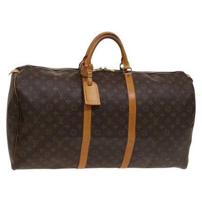 Louis Vuitton Keepall 60, Brown, Canvas, travel