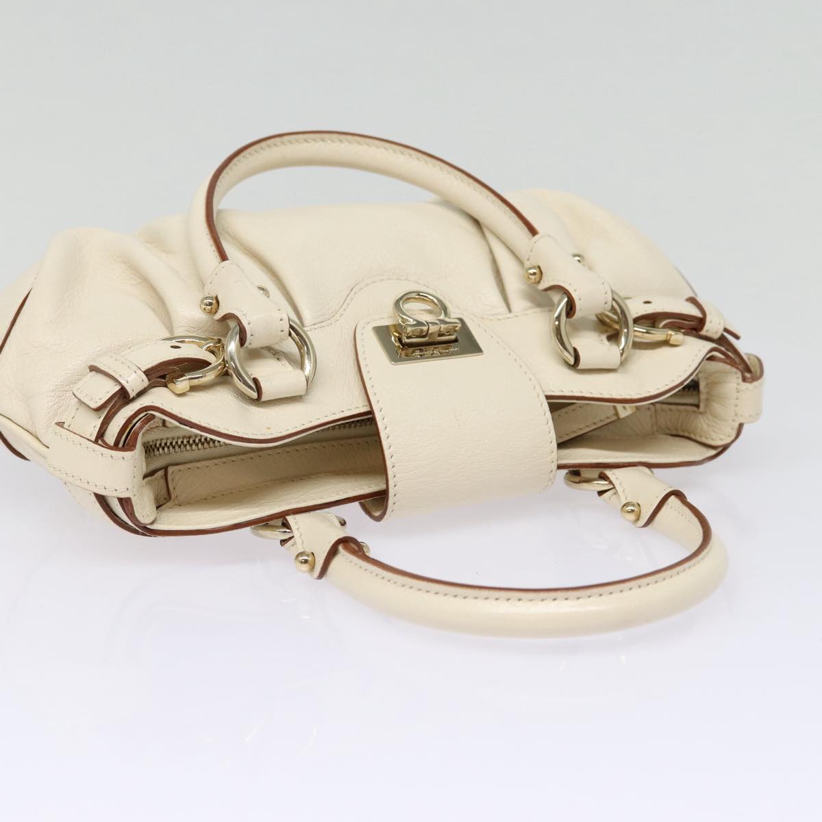 Salvatore Ferragamo Marisa, White, Leather, handbag