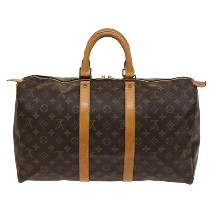 Louis Vuitton Keepall 45, Brown, Canvas, travel
