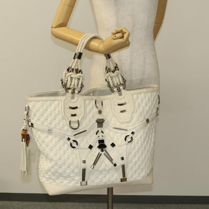 Gucci Horsebit, White, Leather, handbag