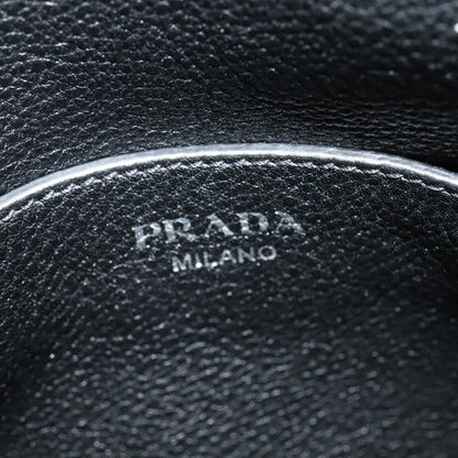 Prada Double, Black, Leather, shoulder
