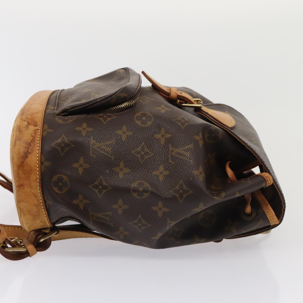 Louis Vuitton Montsouris, Brown, Canvas, backpack