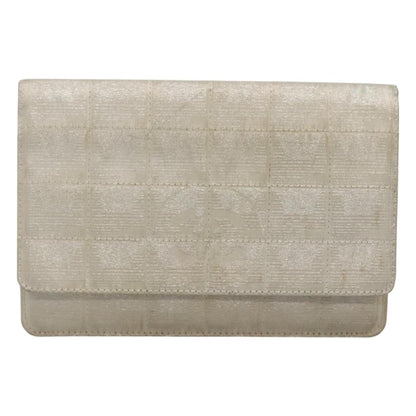 Chanel, Silver, NYLON, clutch