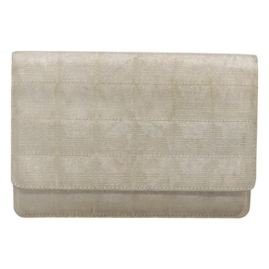 Chanel, Silver, NYLON, clutch