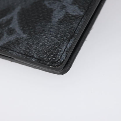 Louis Vuitton Pocket Organizer, Black, Canvas, wallet
