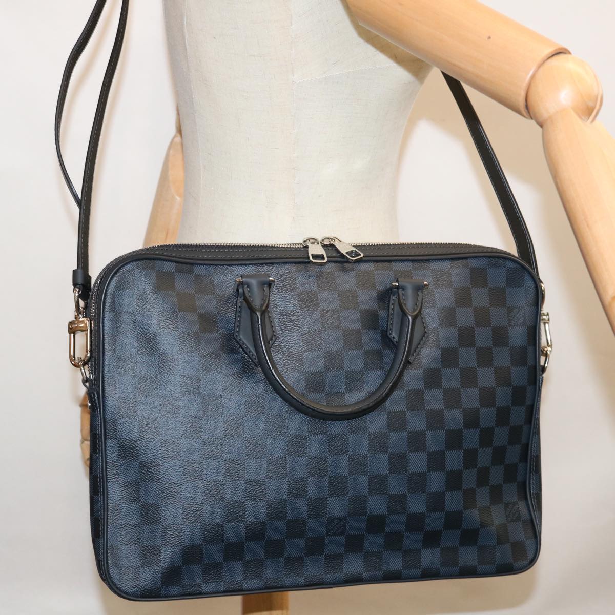 Louis Vuitton Dandy, Grey, Canvas, handbag