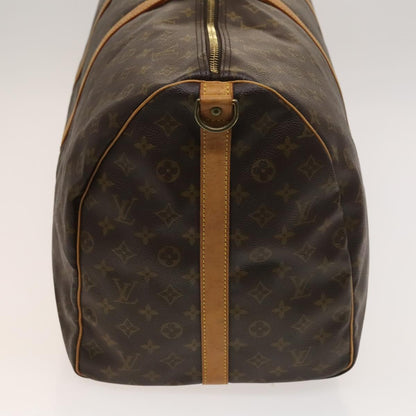 Louis Vuitton Keepall 60, Brown, Canvas, travel