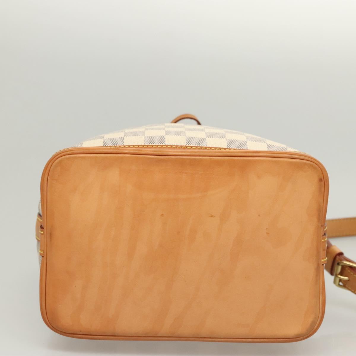 Louis Vuitton Noé BB, White, Canvas, shoulder