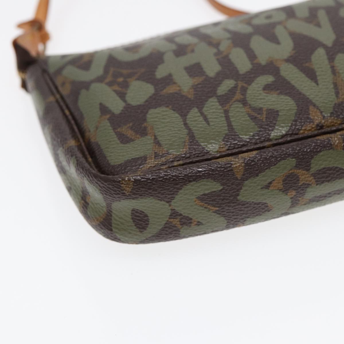 Louis Vuitton Pochette Accessoire, Brown, Canvas, clutch