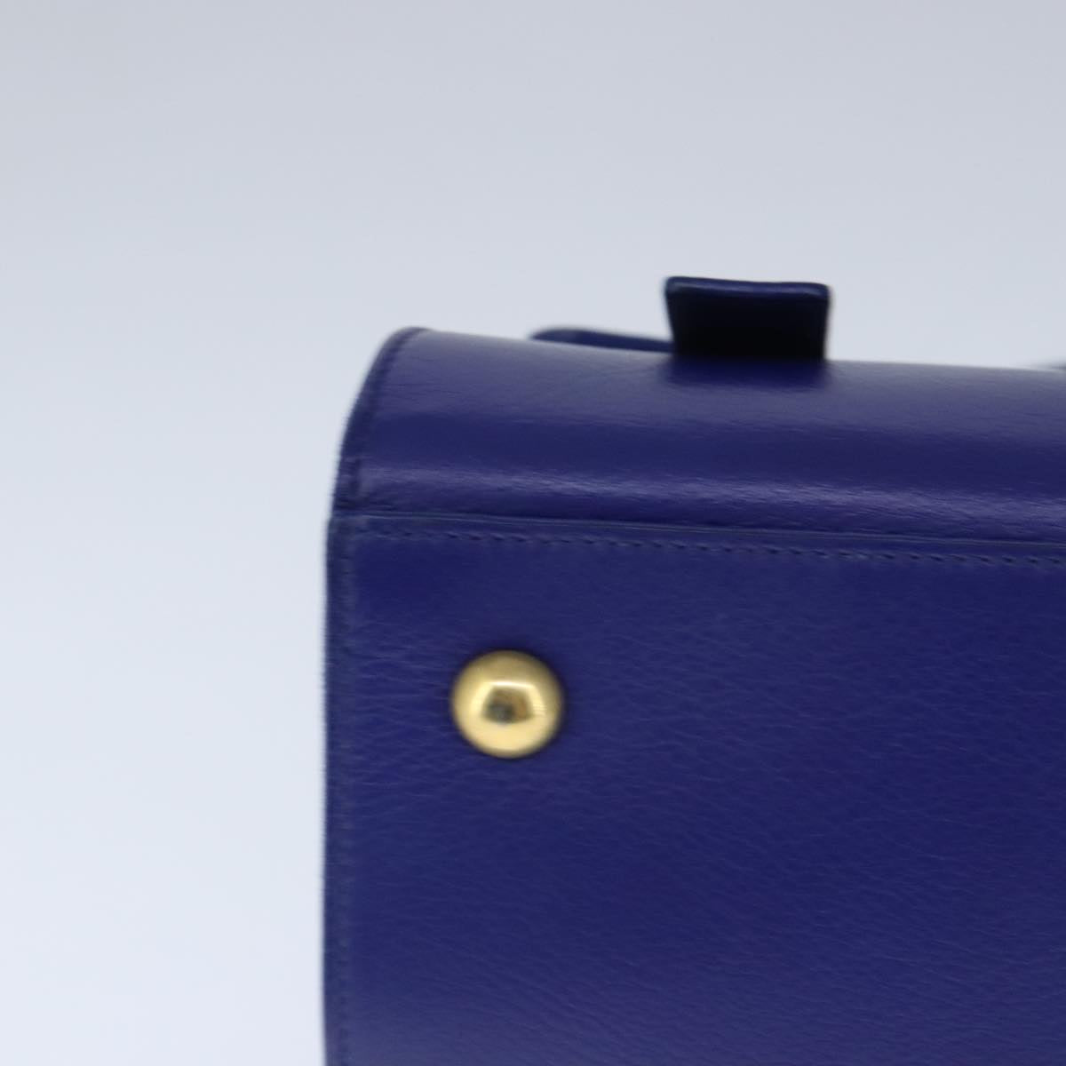 Yves Saint Laurent Muse Two, Blue, Leather, handbag