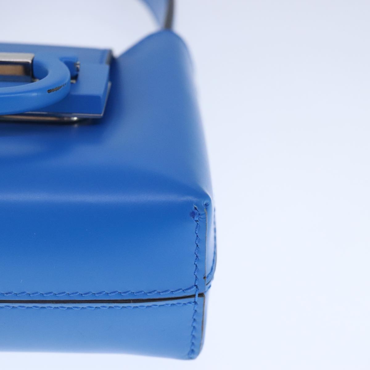 Salvatore Ferragamo Gancini, Blue, Leather, handbag