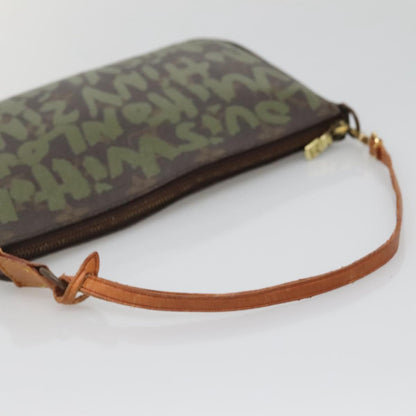 Louis Vuitton Pochette Accessoire, Brown, Canvas, clutch