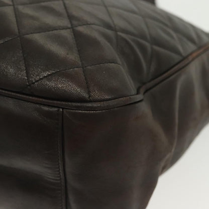 Chanel, "BROWN,GOLD", Leather, tote